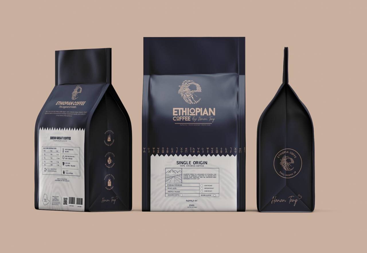 Ethiopian Coffee by Hanan Tarq packaging line